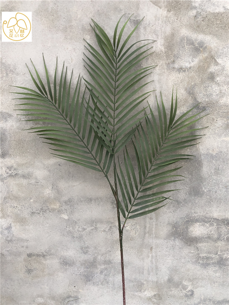 仿真3叉凤尾叶 网红少女色 梦幻散尾叶彩色葵叶婚庆插花搭配装饰