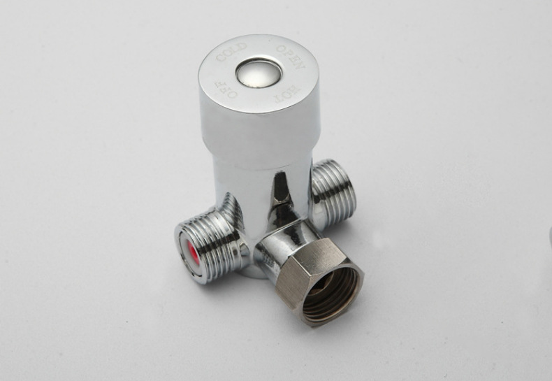 慕杰厨卫厂家水龙头感应配件冷热水转换黄铜主体调温阀