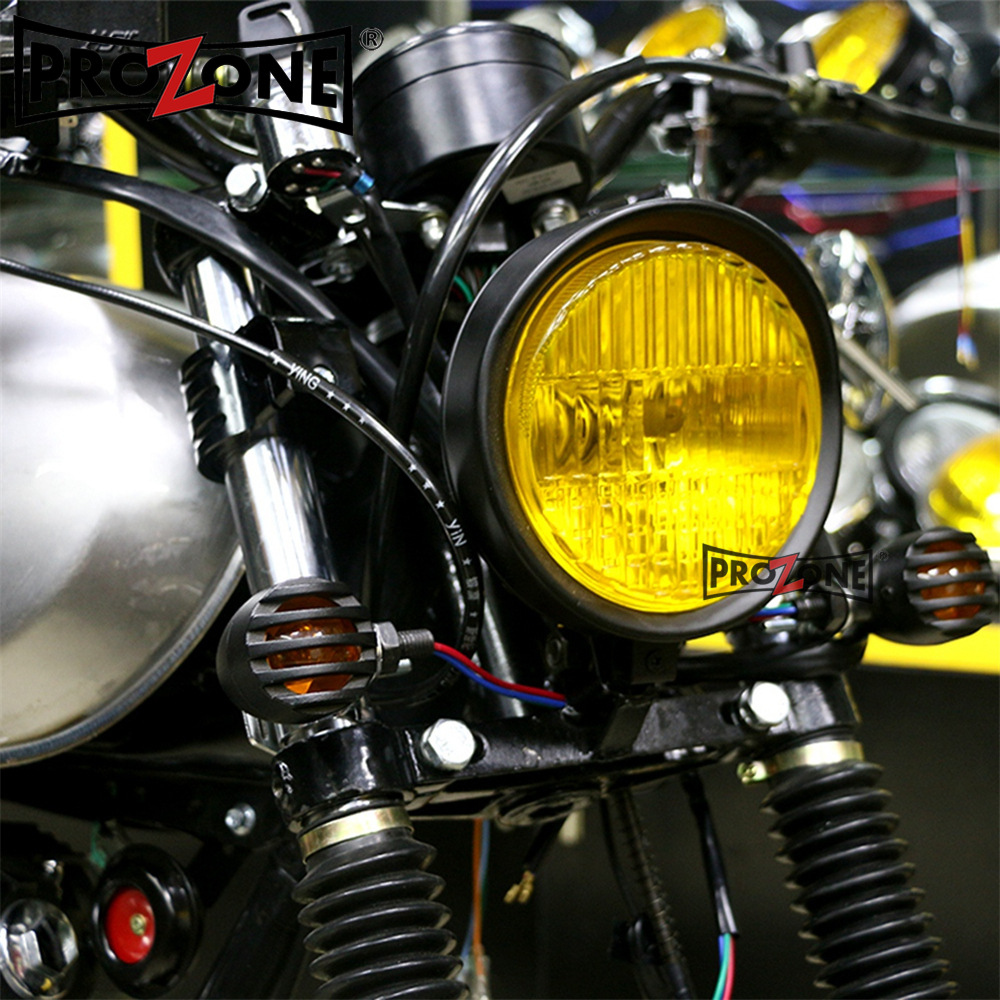 摩托车改装大灯 5.75寸大灯 哈雷复古改装大灯凹面金属大灯前照灯