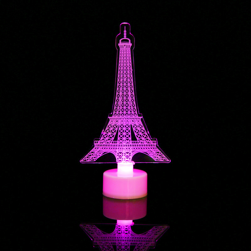 Luminous Eiffel Tower Crystal Crafts Decoration Creative Gift Birthday Gift Luminous Toy Small Night Lamp