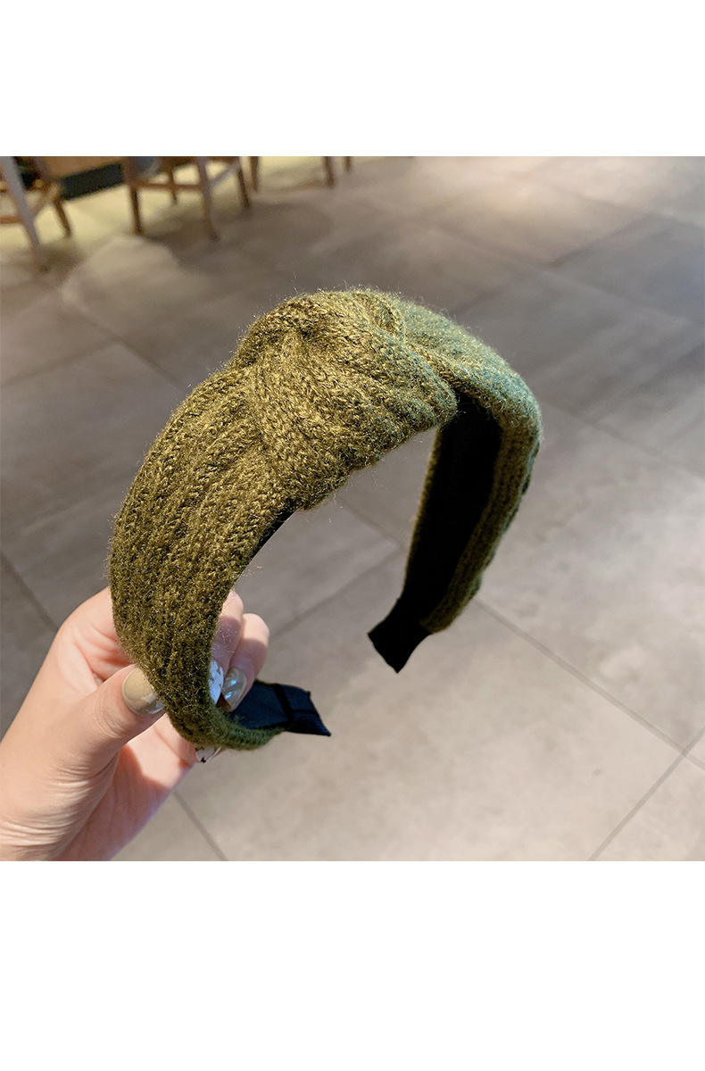 新款秋冬百搭毛线编织发箍韩国网红洗脸头箍宽边防滑压发发饰头饰