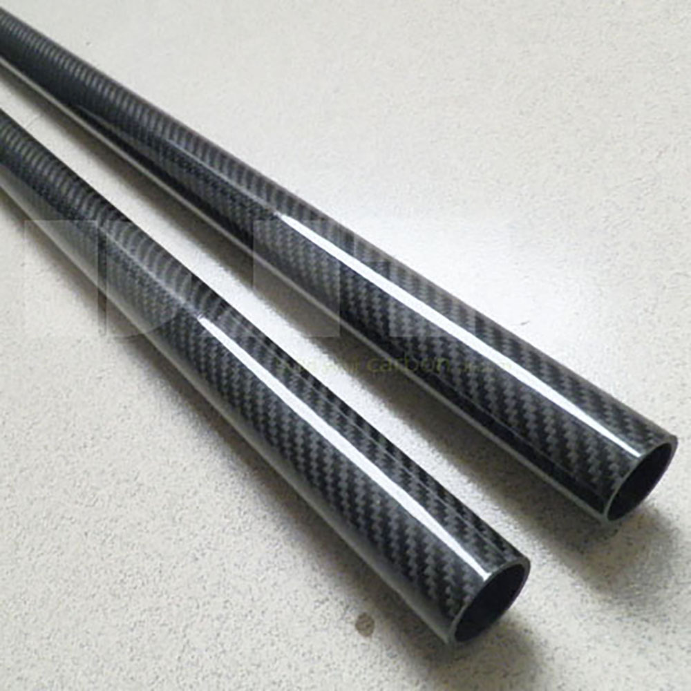 碳纤维圆管斜纹亮光无人机机翼碳纤连接管碳纤维三脚架支撑管