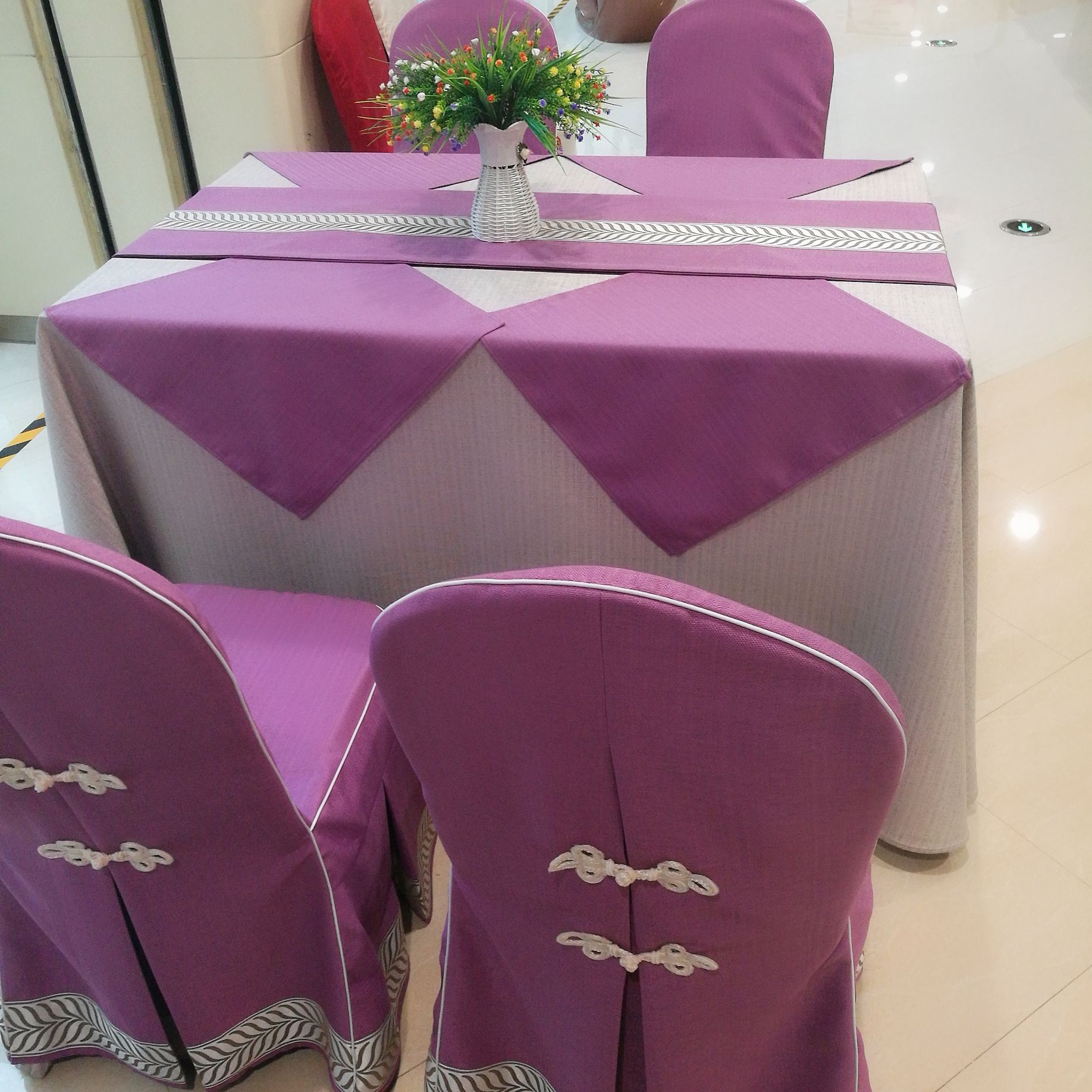 酒店口布口巾餐巾台布椅套餐垫定制餐桌布方巾布草餐