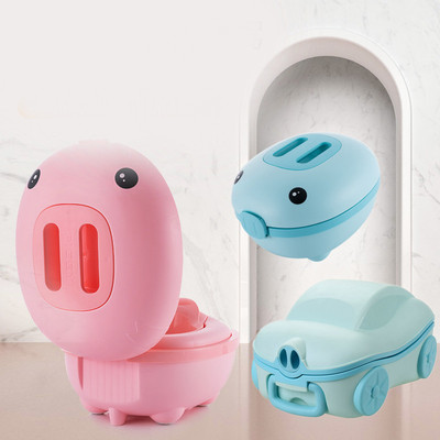 儿童坐便器宝宝马桶手提便携式旅行车载户外马桶卡通可爱小孩便盆