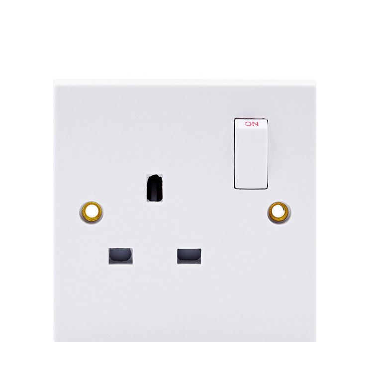 13a英标香港英式港版插座 一开方三孔插座出口马来西亚新加坡插座