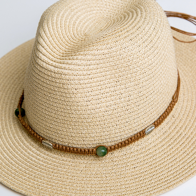 厂家直销手工制作夏季时尚草帽装饰绳 帽子男女士装饰材料配件