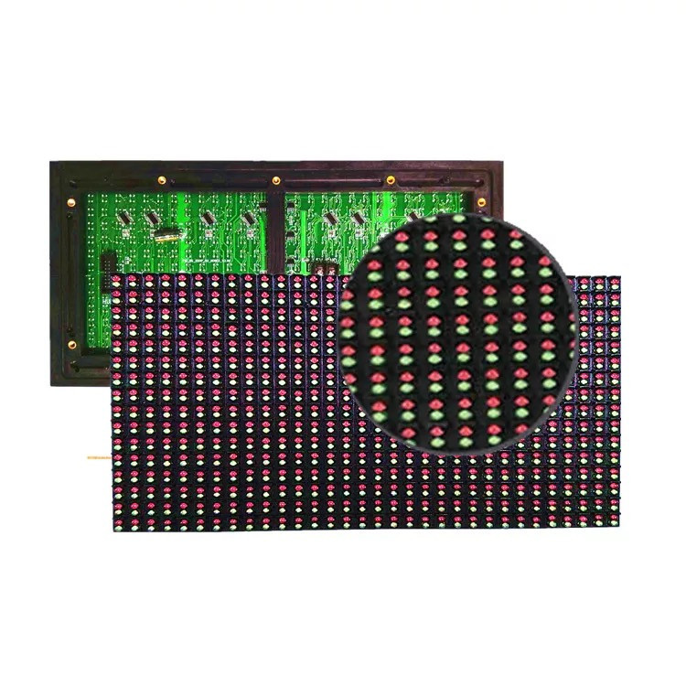 p10插灯户外红绿双色单元板 户外双基色led显示屏广告屏电子屏