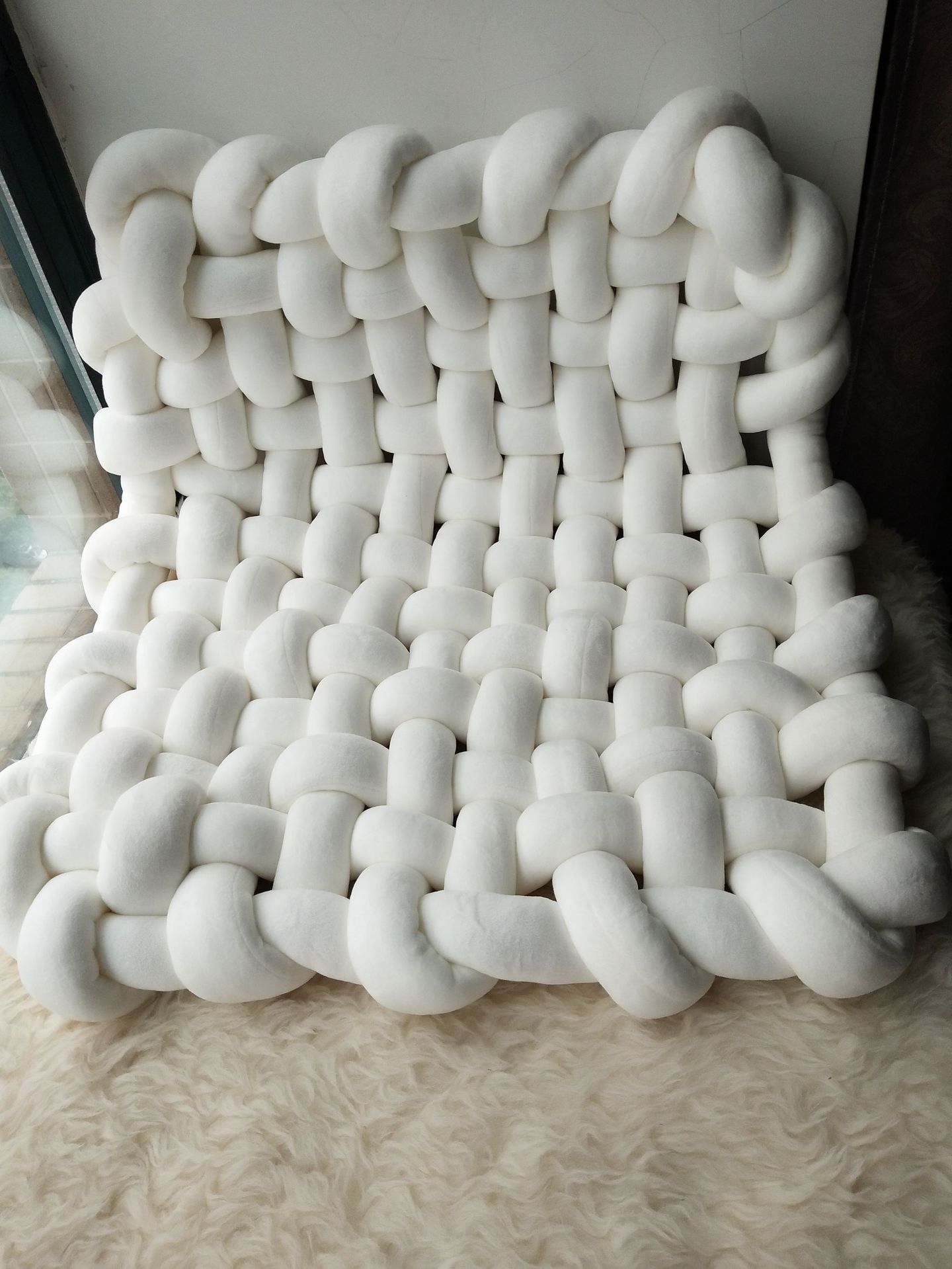 INS Pop Twist Hand-Woven Mat Climbing Pad Non-Slip Floor Mat Cushion Decoration Newborn Shooting Props Blanket