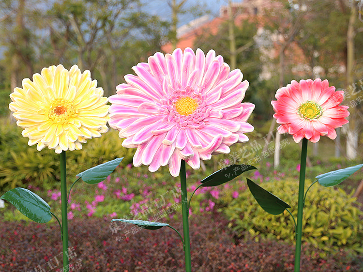 仿真向日葵菊花玻璃钢雕塑花朵户外园林景观摆件花园庭院子装饰品