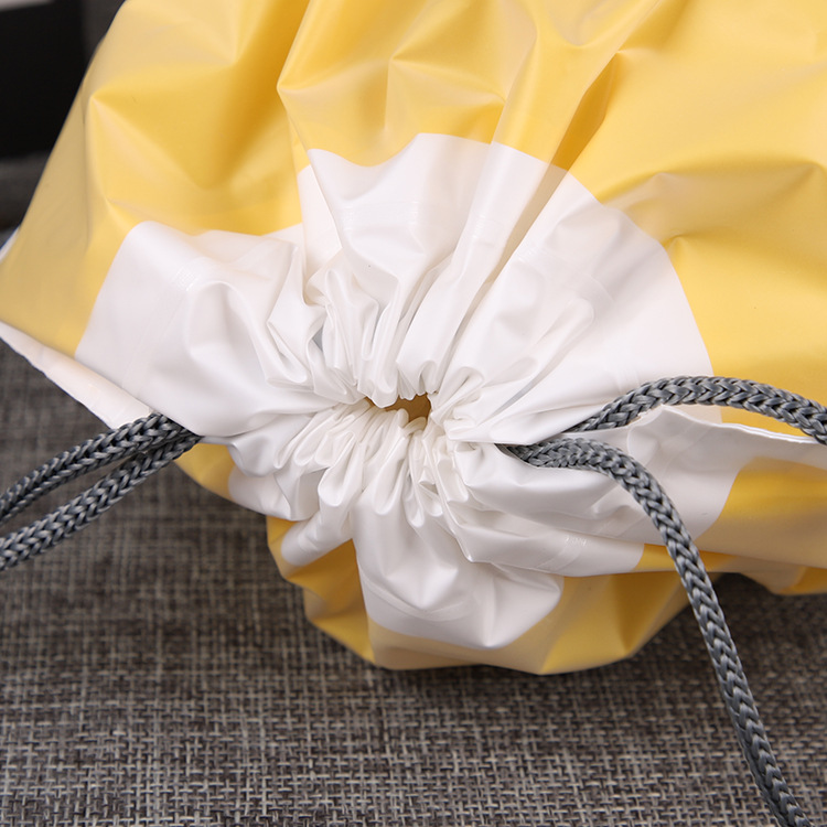 厂家供应双层抽绳塑料束口袋 eva防水防尘旅行衣物收纳袋