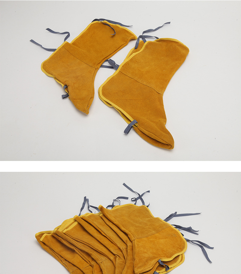 牛皮电焊护脚罩焊工焊接脚套耐高温鞋盖烫阻燃隔热护腿部防护用品