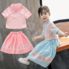 Children's clothing girl clothing 2019 A summer Children exquisite Embroidery Butterfly Flower Hanfu Chinese style ancient costume Dresses Children's clothing girl clothing 2019 A summer Children exquisite Embroidery Butterfly Flower Hanfu Chinese style ancient costume Dresses