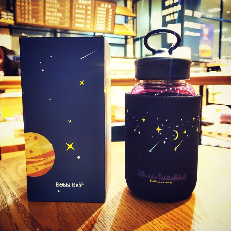 Black Starry Sky Mobile Phone Holder Glass Cup Harajuku Wind Net Red Large Capacity Gradient Color Simple Student Pregnant Women Cup