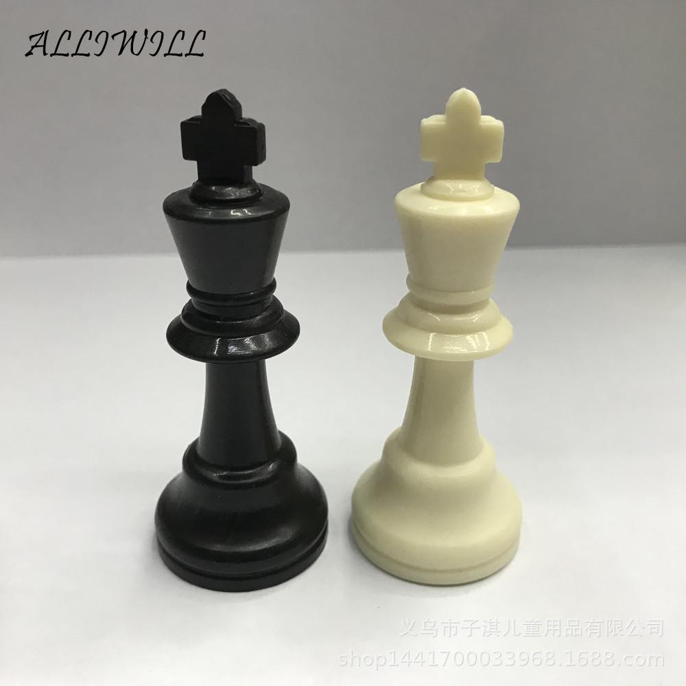 大量供应全新pp塑料国际象棋棋子国王高度75mm约220克
