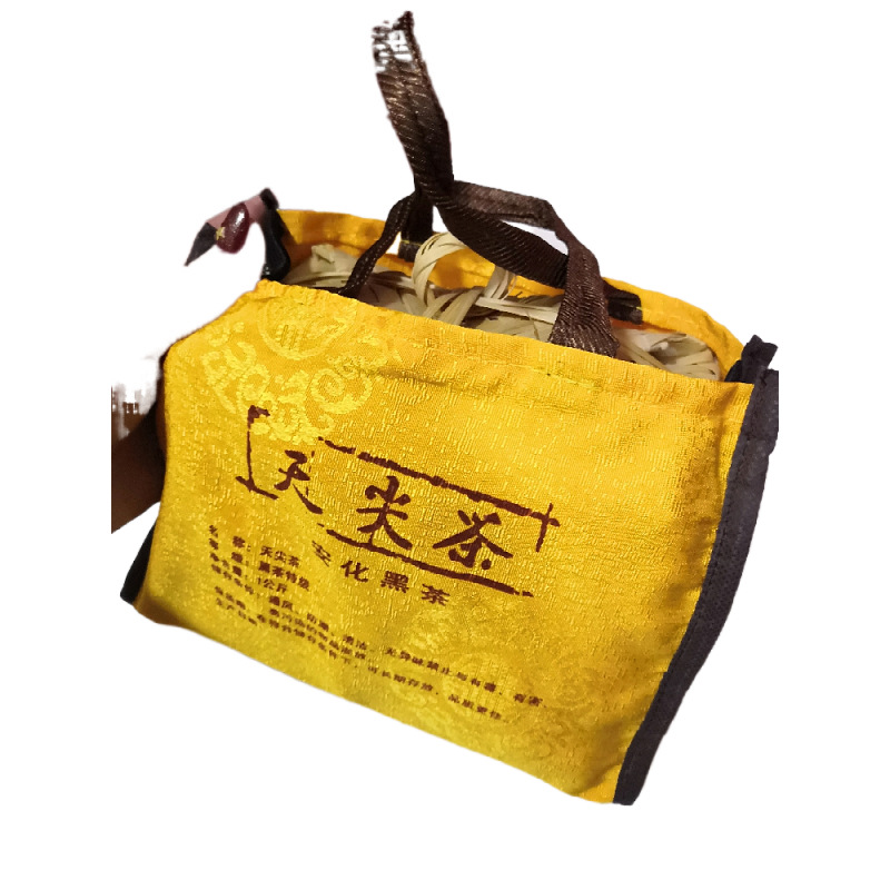 篓装天尖散茶黑茶湖南安化黑茶天尖1kg竹篓天尖山原