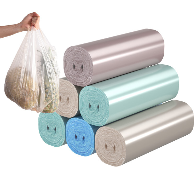 Plant Protective Vest Garbage Bag 25*4 Rolls Thickened Disposable Large Garbage Bag Household Portable Plastic Bags for Delivery