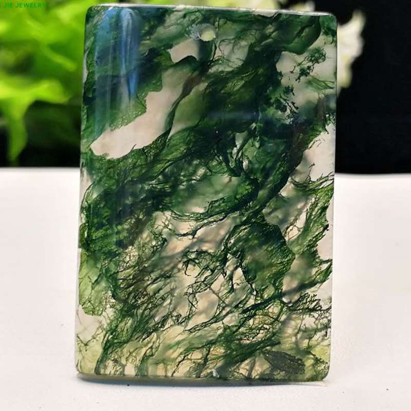 批发水草玛瑙平安无事牌子挂玉髓吊坠玉佩男女款情侣项链