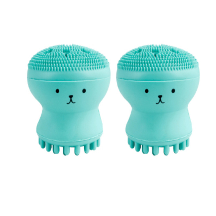 Small Octopus Wash Baby's Hair Massage Brush Silicone Cleansing Facial Brush Jellyfish Sponge Facial Cleaner