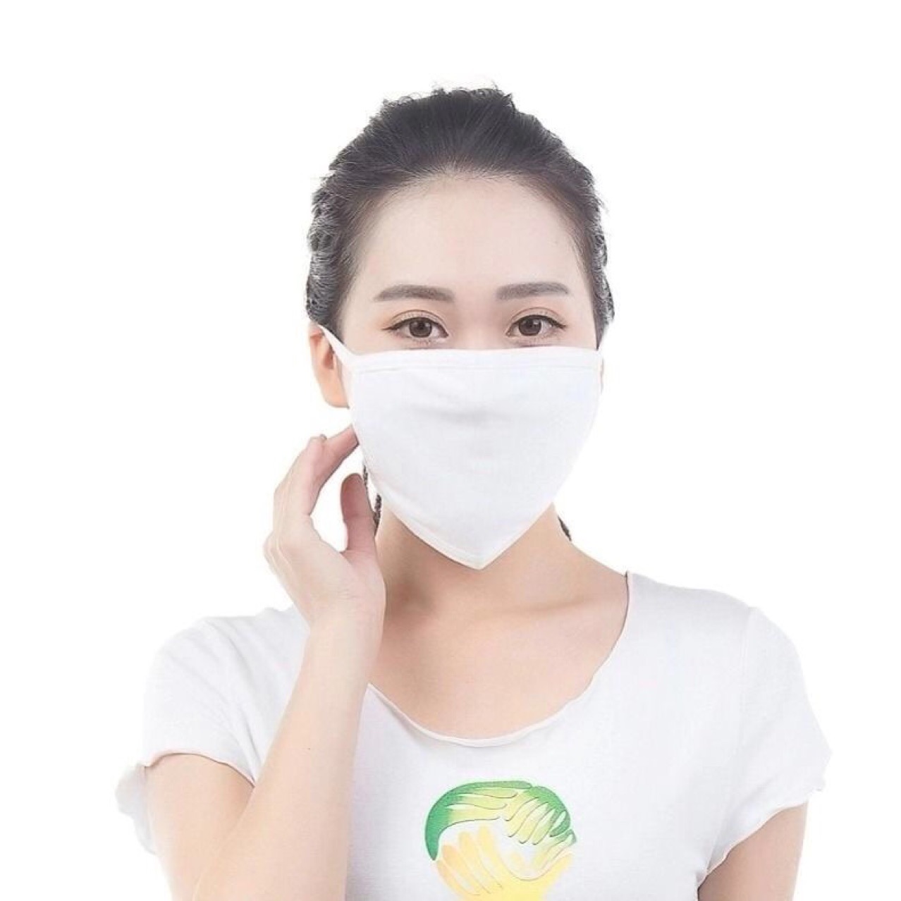 大量现货纯棉布莫代尔双层黑色白色男女口罩尘防风防护口罩防雾霾