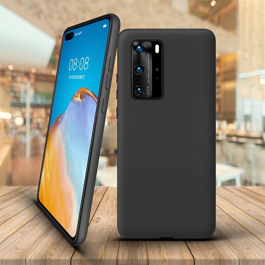 适用于华为p40手机壳磨砂创新huawei黑色软胶简约时尚后盖配件套