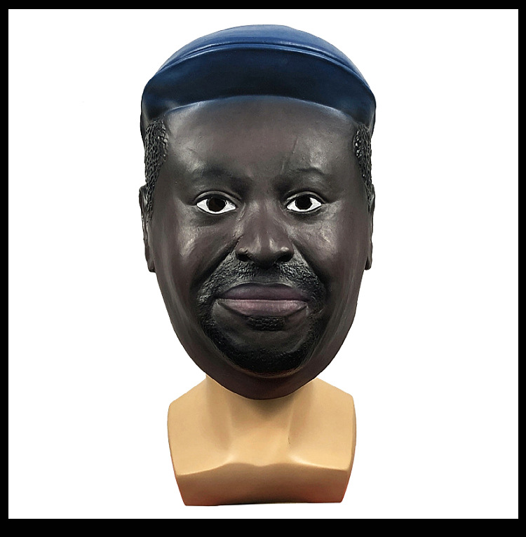 黑人搞笑乳胶头套面具化妆舞会恶搞表演头饰万圣节日派对聚会道具