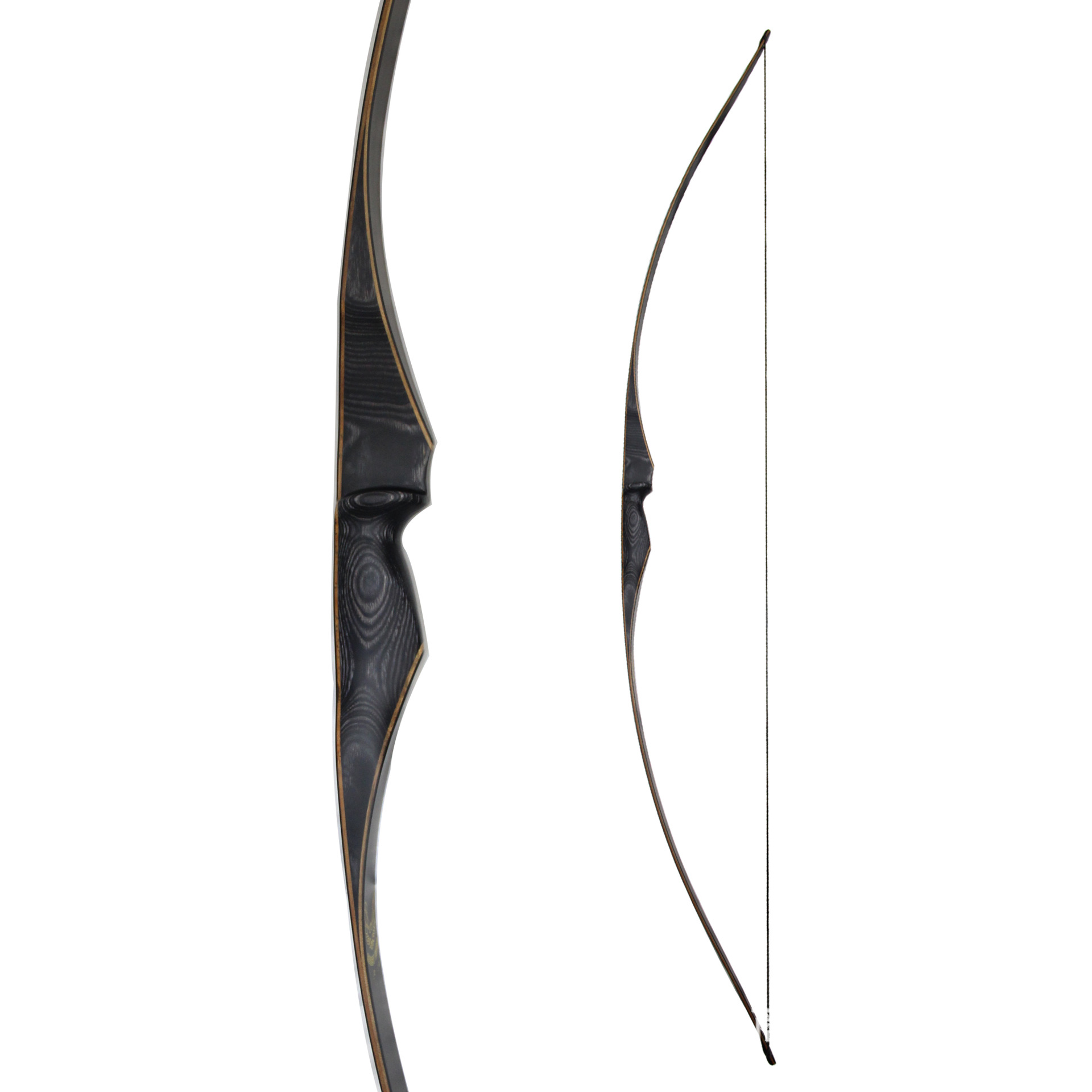 黑猎人一体d形长弓幽灵鸟传统美猎弓箭户外射击器材装备成人入门