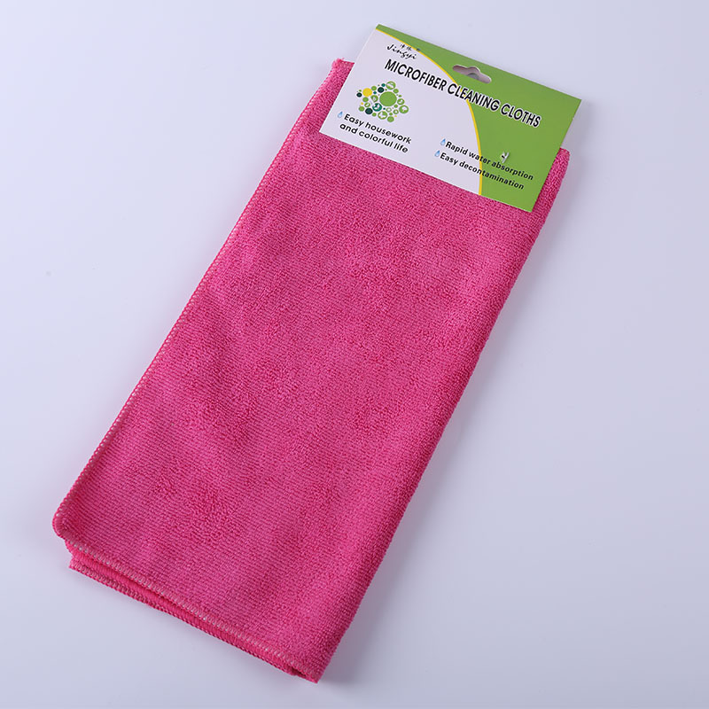 Absorbent Cloth Housework Towel Cloth Scouring Pad Microfiber Dish Towel Household Solid Color