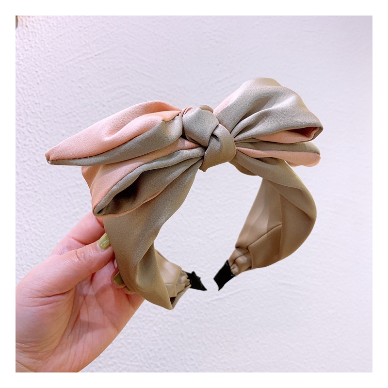 韩国网红超仙甜美绸面头顶三层大蝴蝶结压发洗脸可爱头窟发箍饰品
