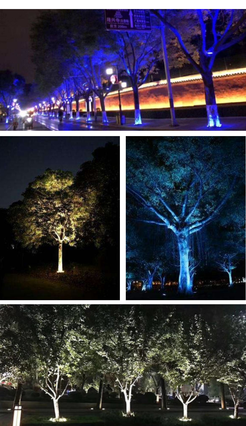led抱树灯抱柱灯单色七彩全彩rgb户外防水抱箍环形景观亮化照树灯