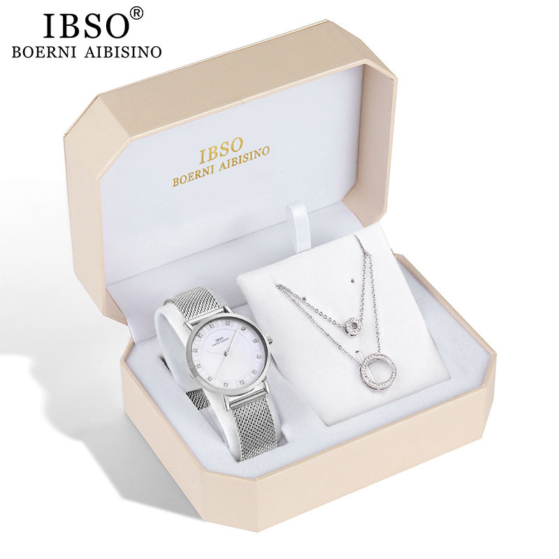 Ibso2022 Best-Seller on Douyin Temperament Wild Necklace Women's Watch Set Source Factory