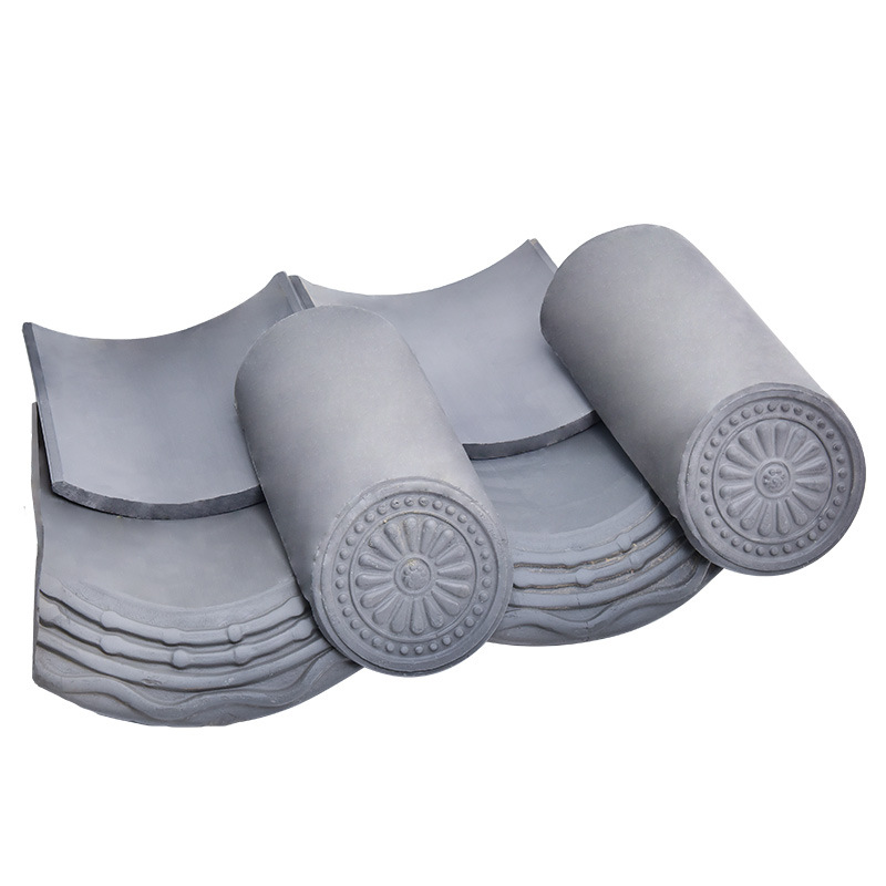 中式屋面配套猫头古建青瓦围墙勾头仿古青瓦滴水配套小青瓦勾头