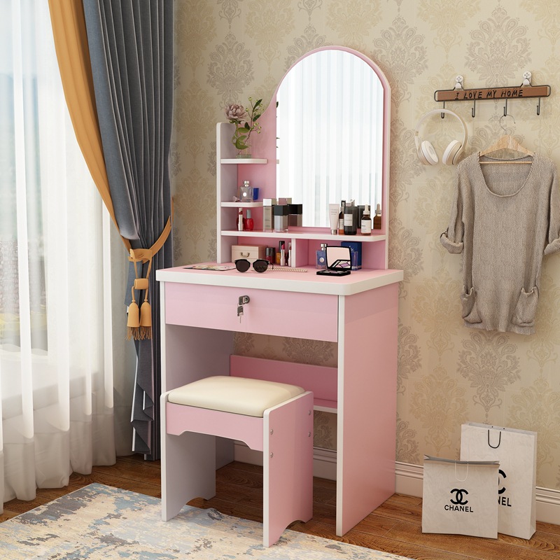 梳妆台小户型迷你卧室简约现代化妆桌经济型梳妆柜简易60cm化妆台