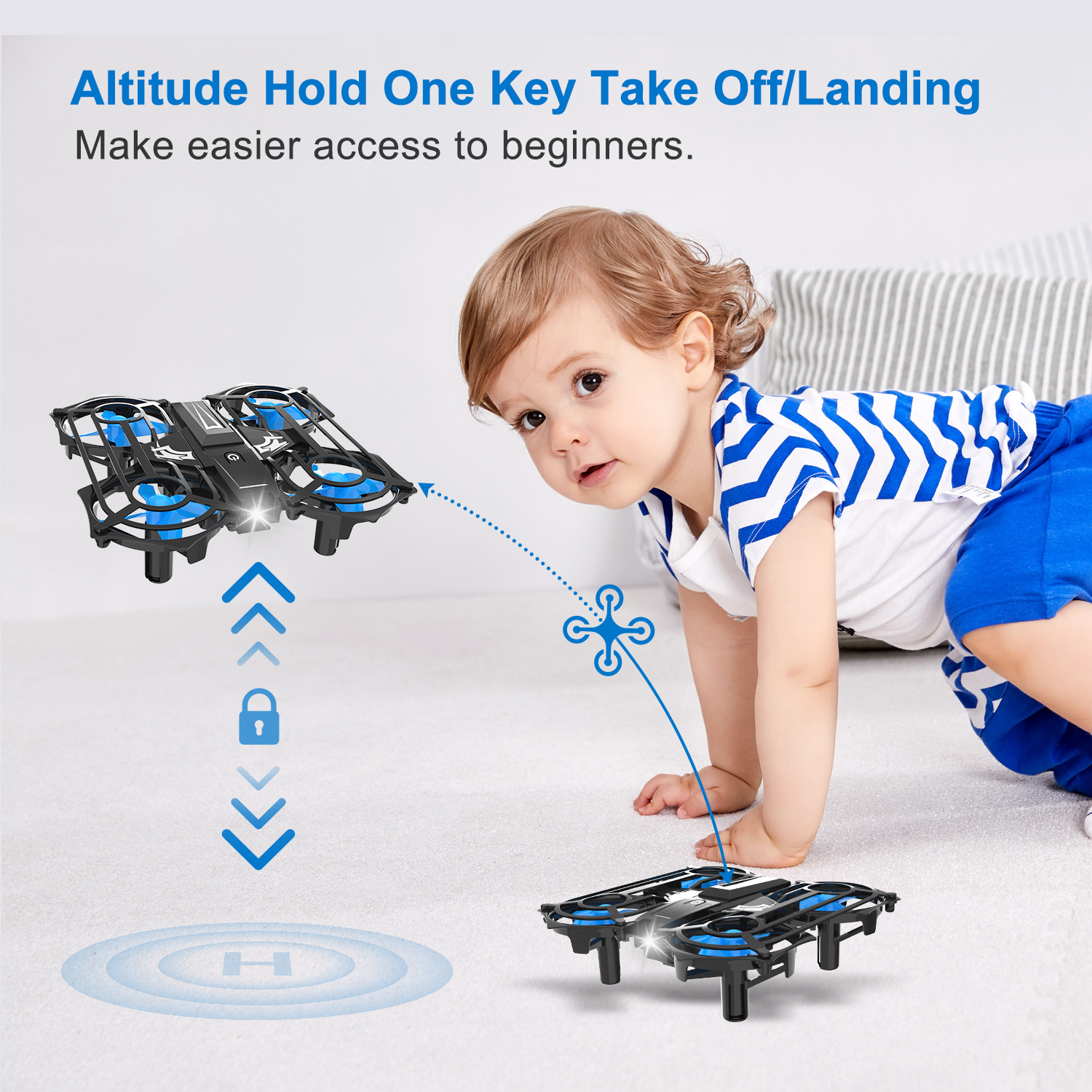 跨境迷你ufo防撞掌上充电手感四轴飞行器遥控飞机儿童玩具