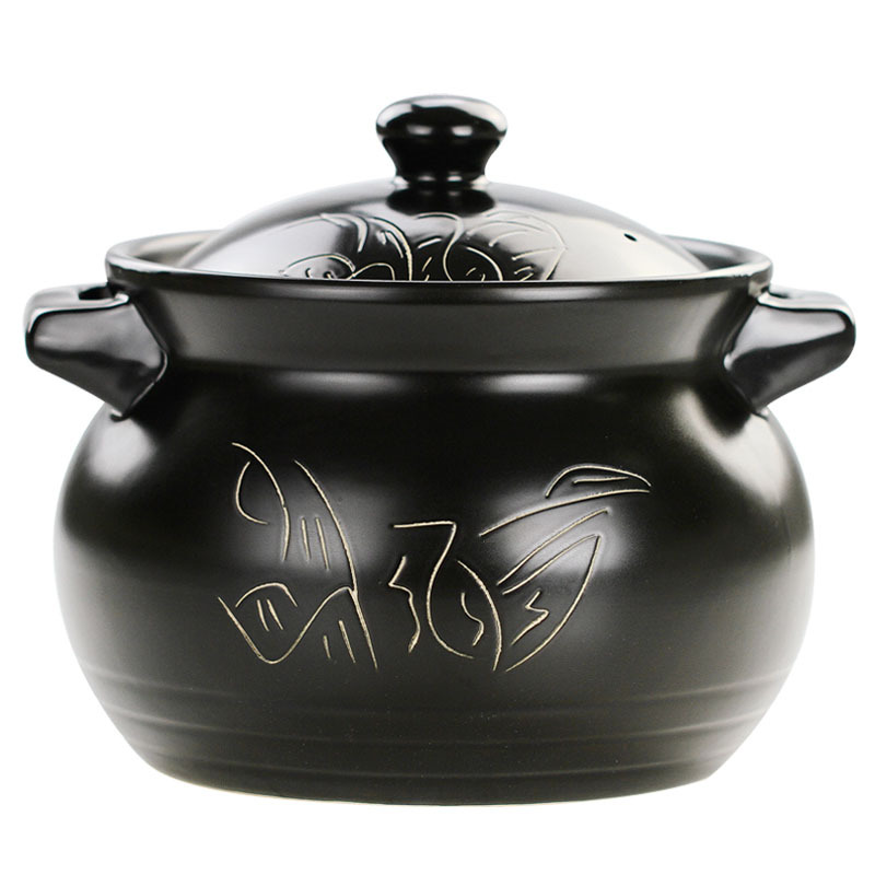 莹玉 砂锅炖锅陶瓷煲汤明火燃气耐高温煮粥汤煲大号家用煲汤砂锅