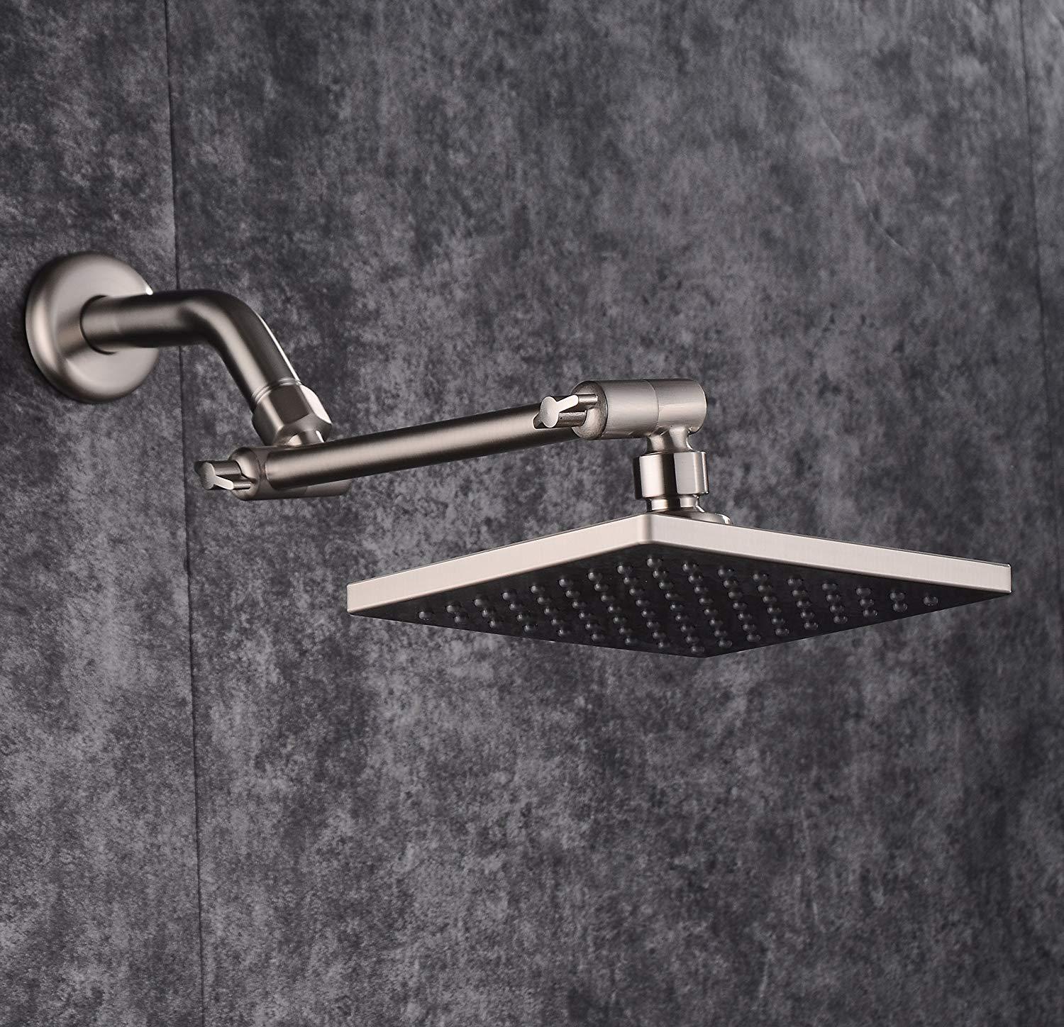 亚马逊外贸卫浴 宾馆酒店全电镀6寸方形淋浴小顶喷莲蓬喷头