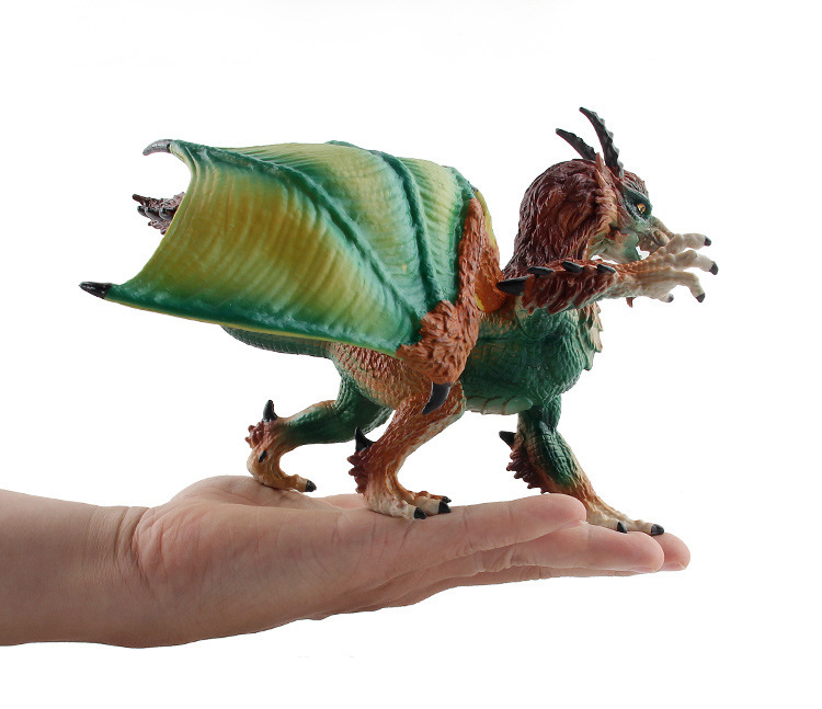 仿真塑胶变异魔龙实心静态模型下颚可动狂野龙三头龙软胶立体摆件