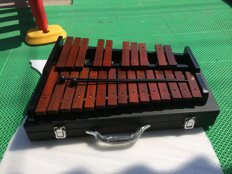 儿童木制敲琴奥尔夫品牌益智早教乐器玩具25音红木打琴送手提箱