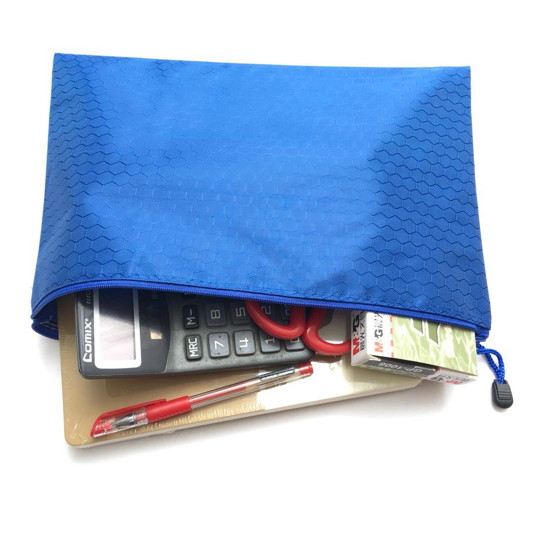 Customized A4 Football Pattern Waterproof Canvas File Bag Information Bag File Bag Zipper Bag Single Bag Buggy Bag