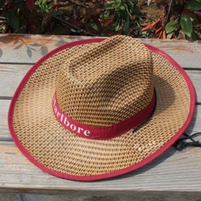 Factory Direct Sales Straw Hat Summer Cowboy Hat Three Grass Sun Hat Professional Customized Logo One Piece Dropshipping