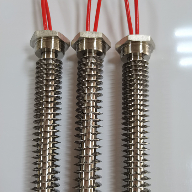 定制单头翅片加热棒不锈钢加热管散热片点火棒高温烧烤炉电热管