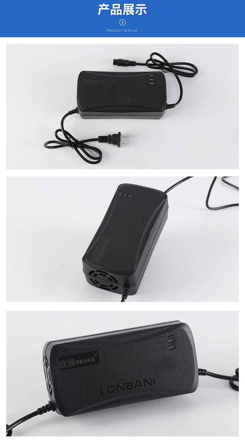 5ah8ah12a电池小电动折叠车成人小海豚滑板车电瓶充电器轮椅