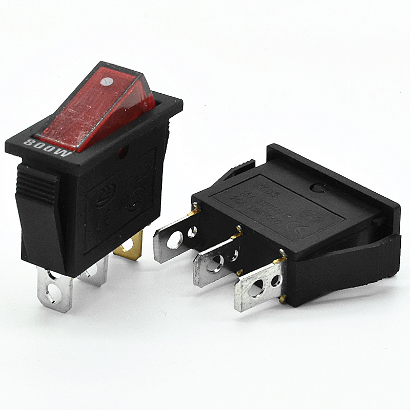 1353153脚2档白色船型开关翘板开关kcd3玩具智能设备开关