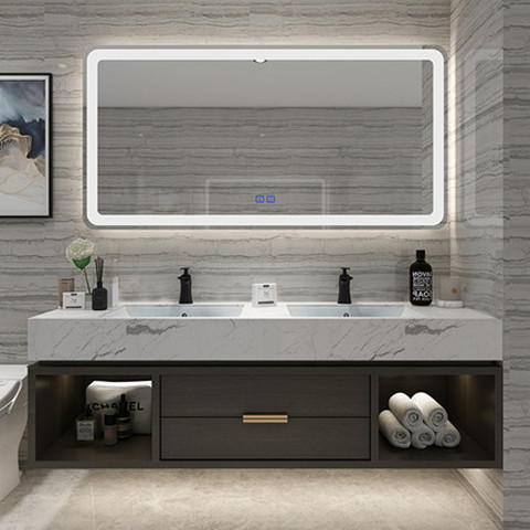 包安装现代大理石浴室柜组合卫浴智能柜洗手池洗脸洗漱台盆可定制