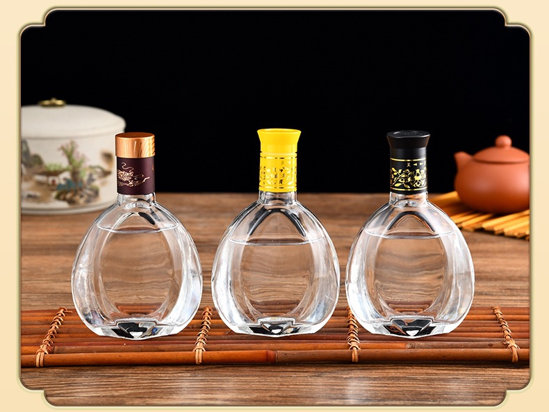 现货二两小酒瓶100ml透明玻璃迷你小酒瓶分装玻璃白酒密封空酒瓶