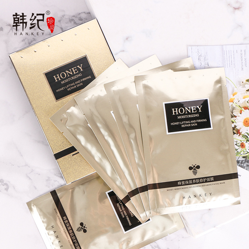 韩纪蜂蜜保湿面膜修护补水保湿嫩滑滋润面膜网红化妆品一件代发