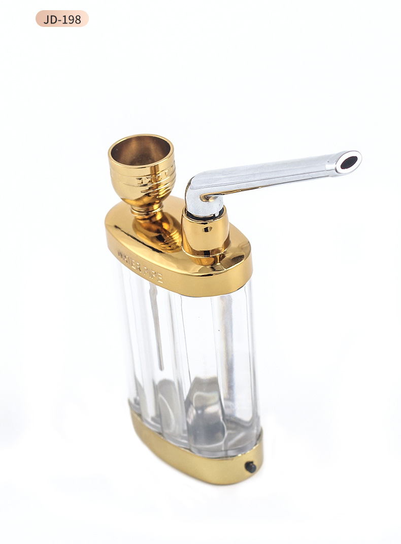 水烟壶小号便携水烟斗男士卷烟烟丝两用型led七彩炫酷水烟筒jd198