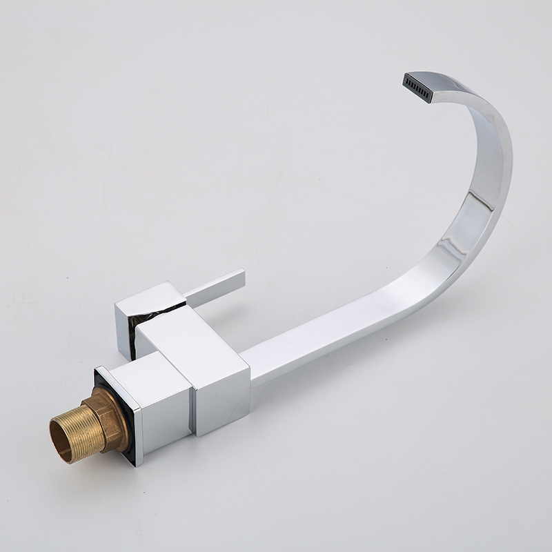 外贸款横体方形洗菜盆水龙头黑色冷热水龙头厨房龙头7字方体龙头