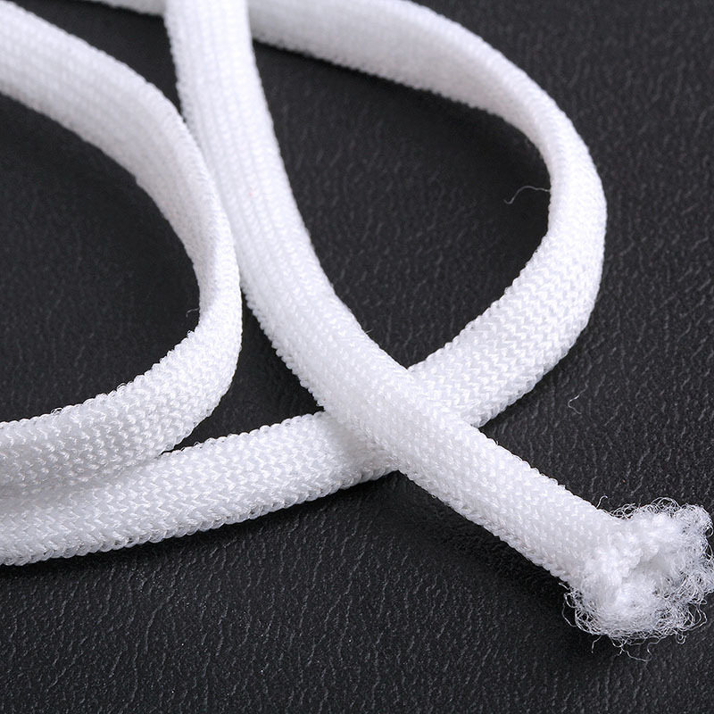 厂家批发口罩绳子3-5mm毫米圆形白色氨纶口罩耳带挂绳 一次性口罩