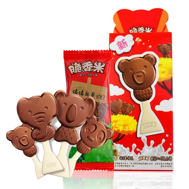 德芙脆香米牛奶巧克力棒棒糖12g条装儿童奇趣糖果小孩送礼物零食