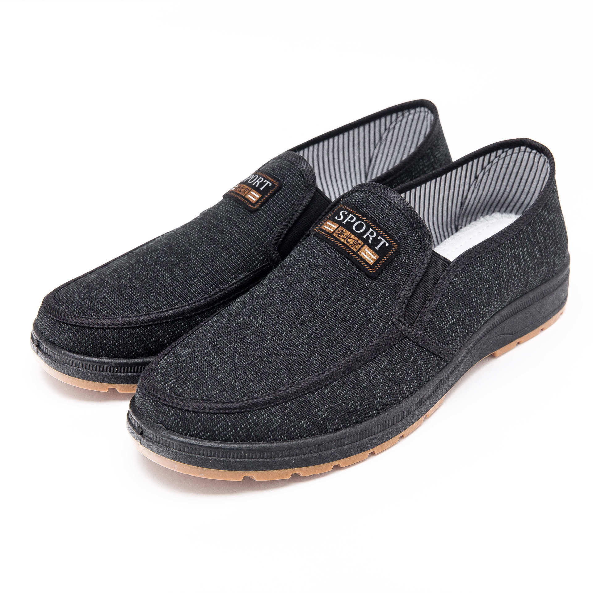 地摊鞋批发男士老北京布鞋休闲鞋中老年爸爸单鞋舒适一脚蹬懒人鞋